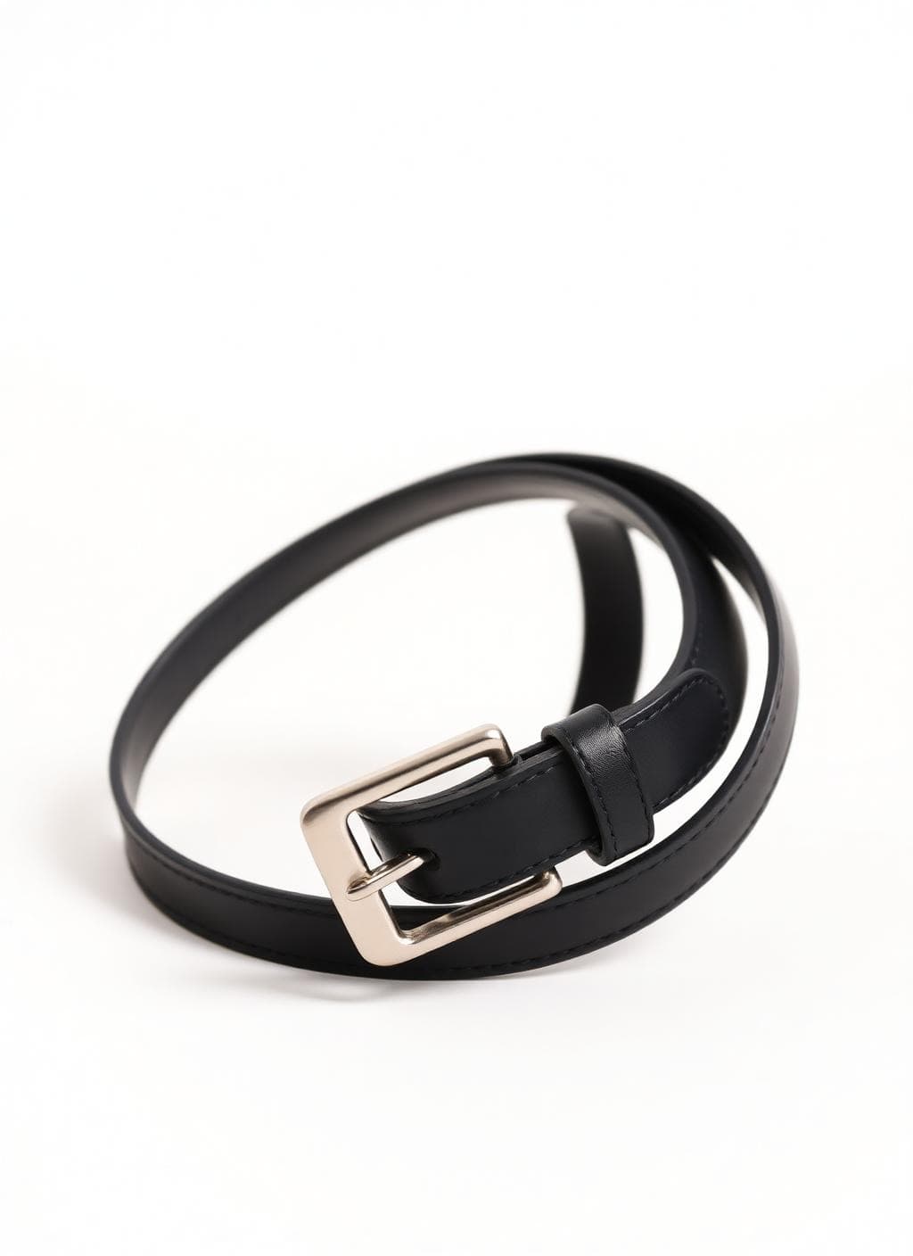 Ceinture fine boucle argent