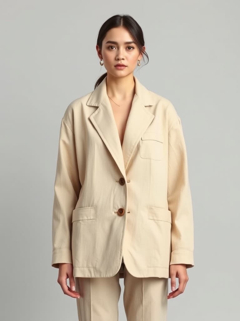 Blazer oversize en lin