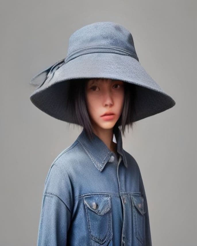 Bob en denim brut