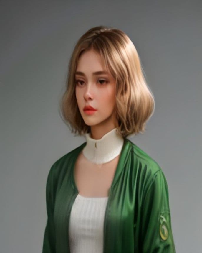 Bomber en satin vert