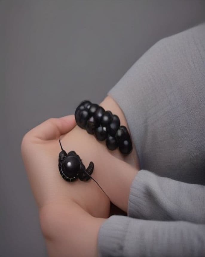 Bracelet de perles d'onyx