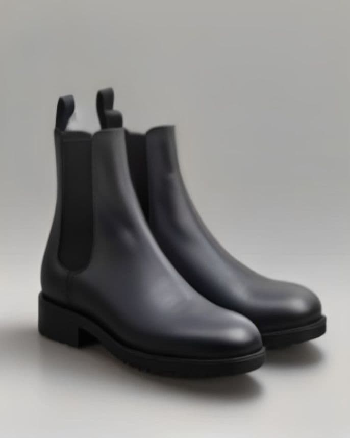 Boots Chelsea en cuir grainé