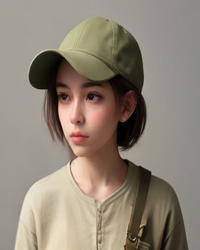 Casquette six panneaux kaki