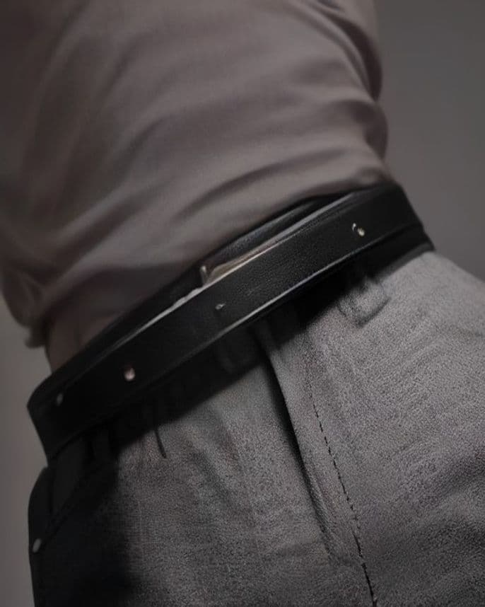 Ceinture en cuir lisse