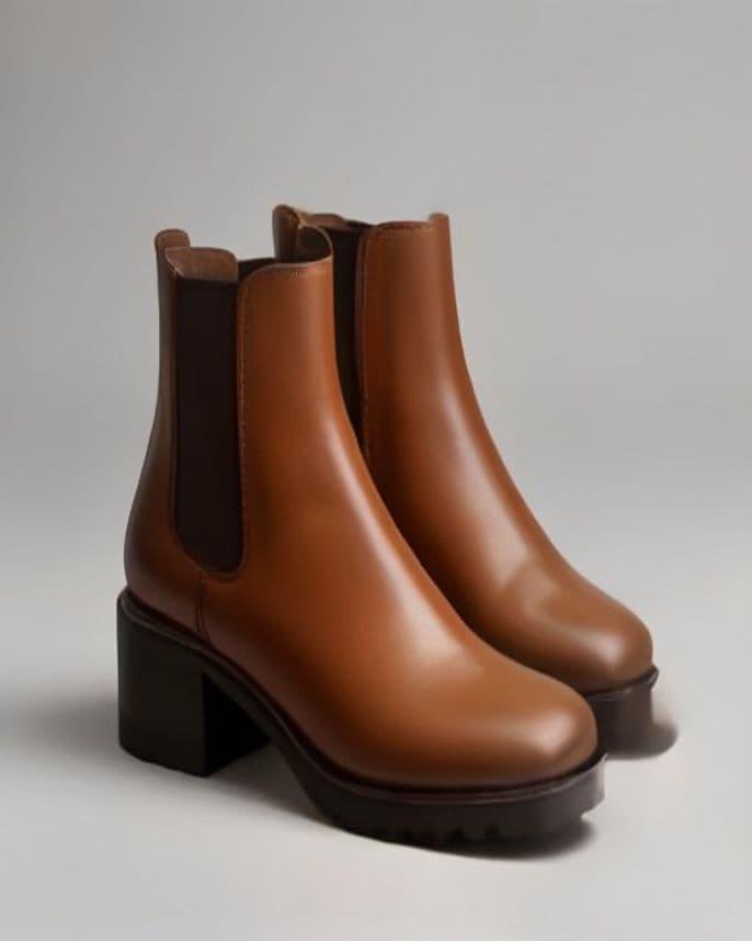 Bottines Chelsea à talon carré