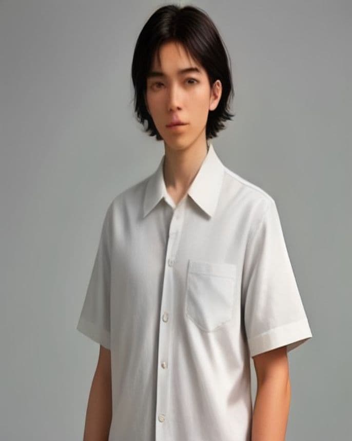 Chemise en lin à manches courtes