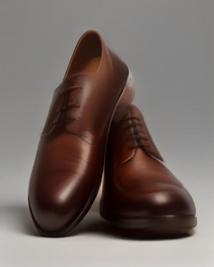 Derbies en cuir cognac