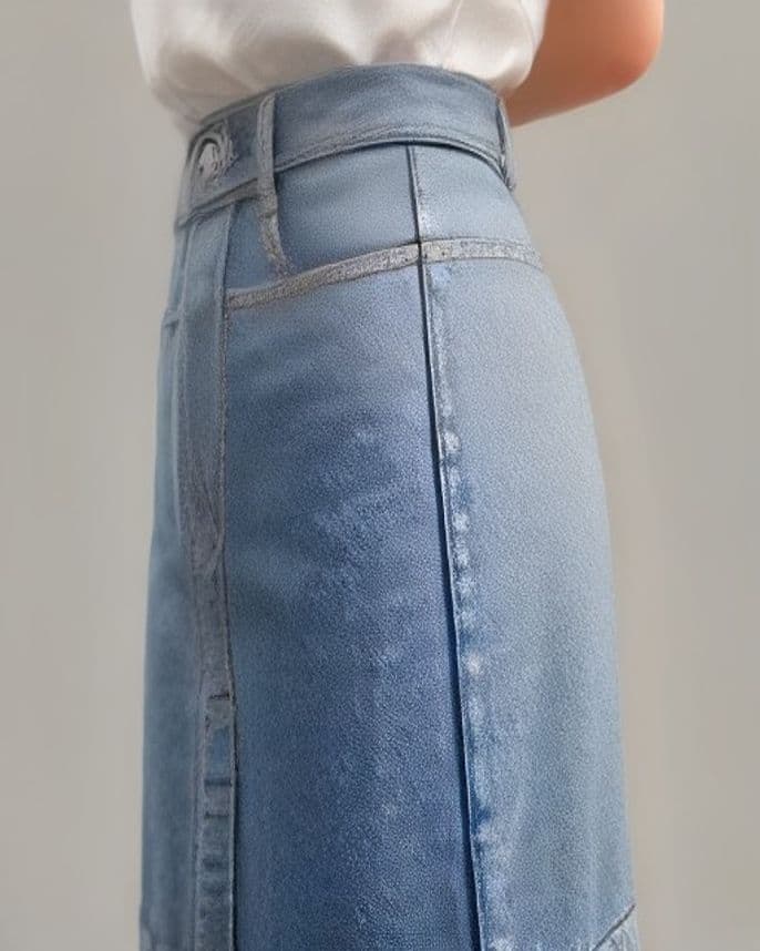 Jupe en jean taille haute