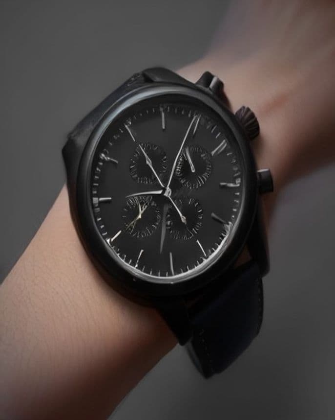 Montre chronographe cadran noir
