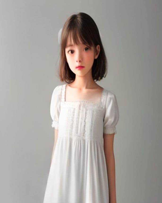 Robe fille en broderie anglaise