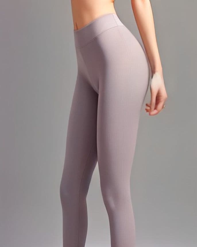 Legging fille en coton côtelé