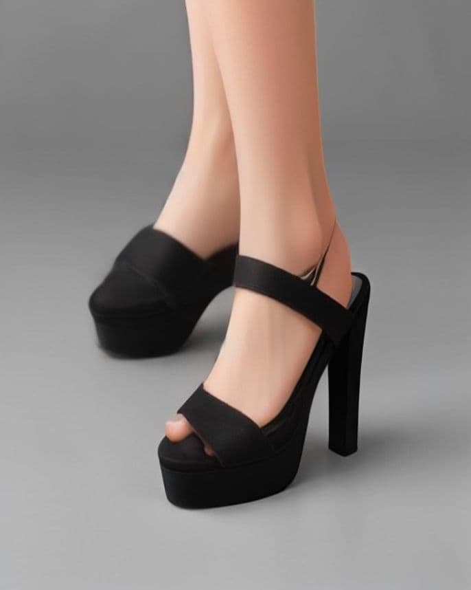 Mules plates en daim noir