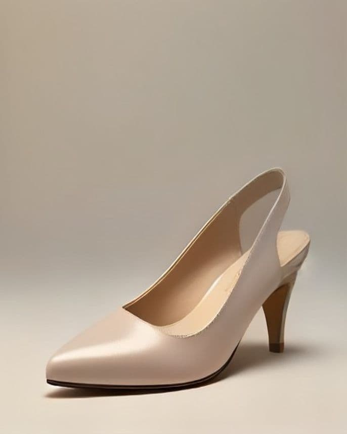 Escarpins slingback en cuir