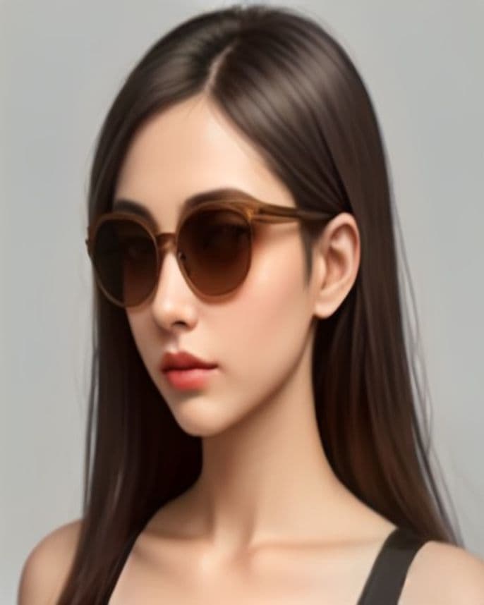 Lunettes de soleil ovales en acétate