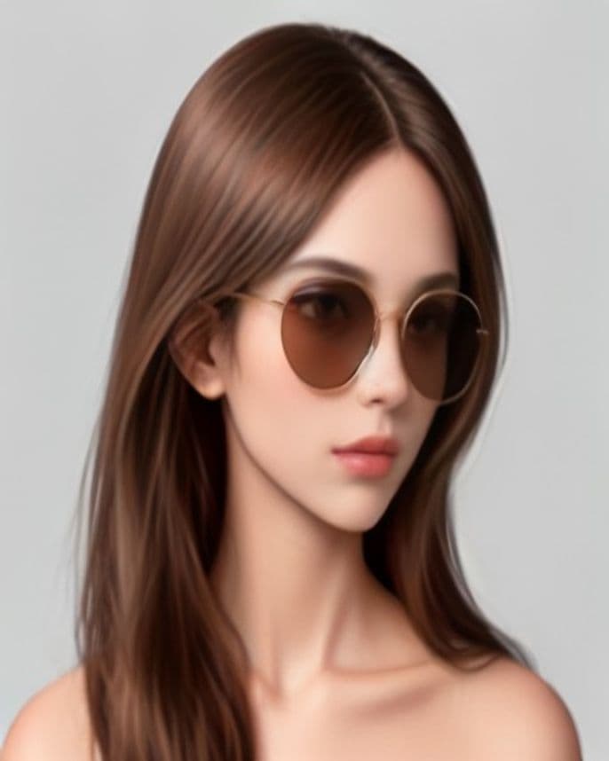 Lunettes de soleil ovales monture métal