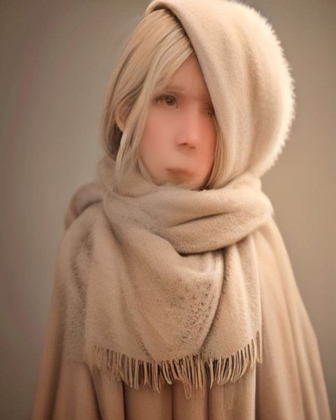 Écharpe mohair à franges
