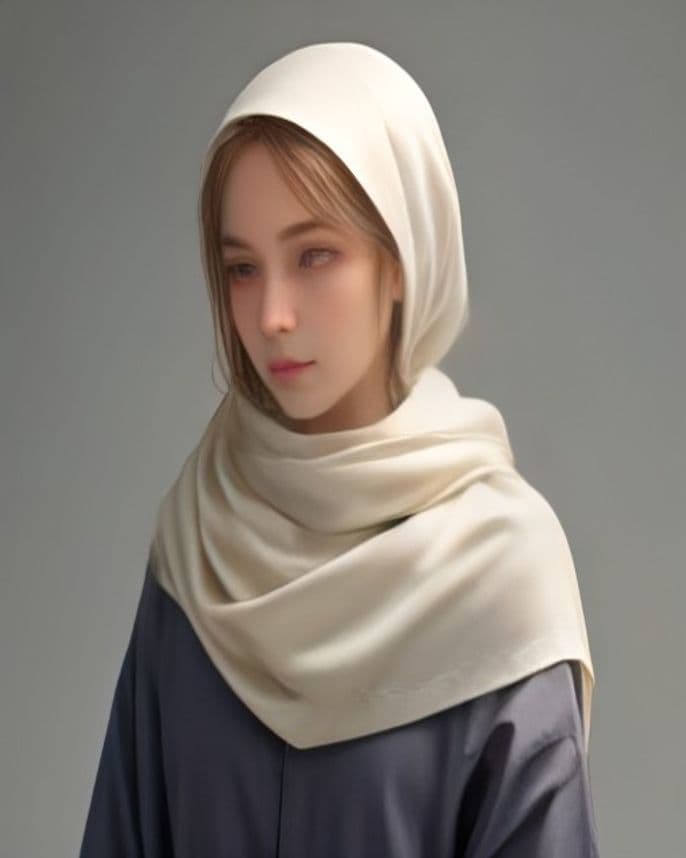 Foulard en soie uni bordure roulée