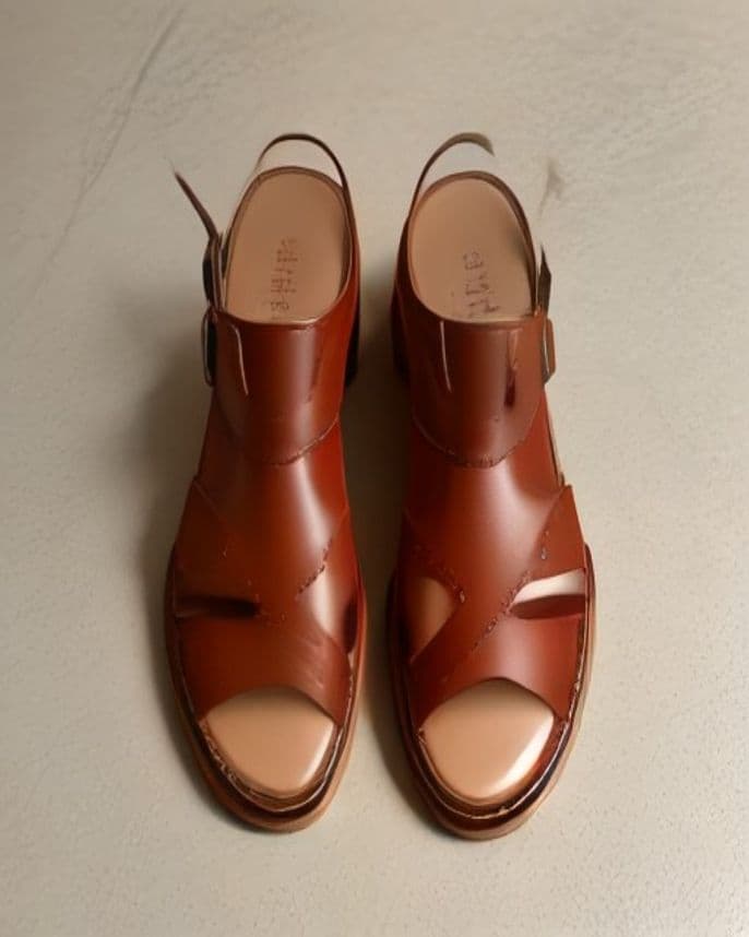 Sandales à brides en cuir