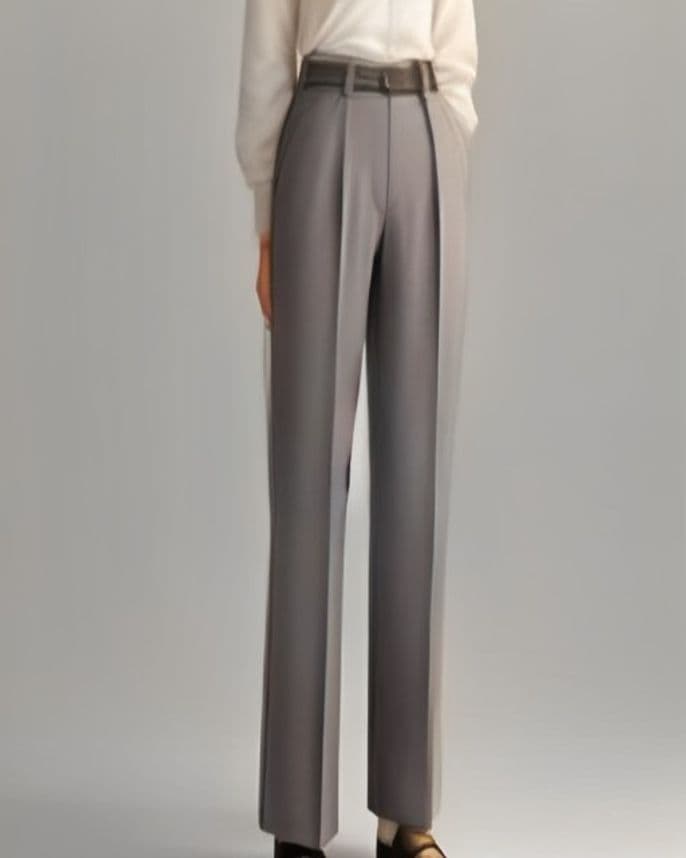 Pantalon tailleur coupe carotte