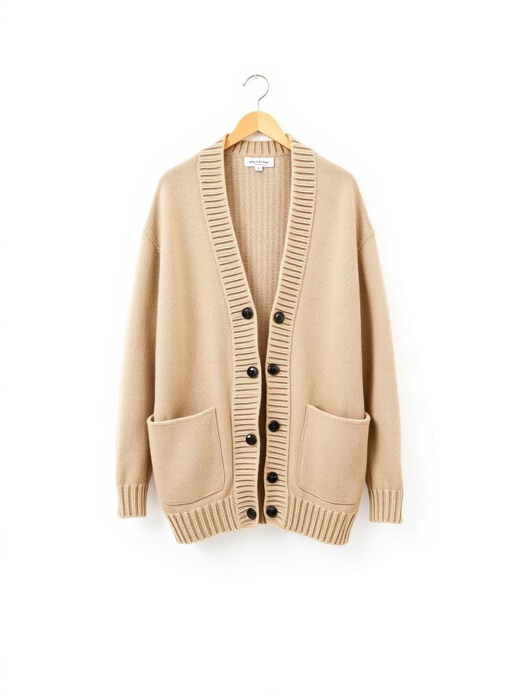 Gilet oversize en laine camel