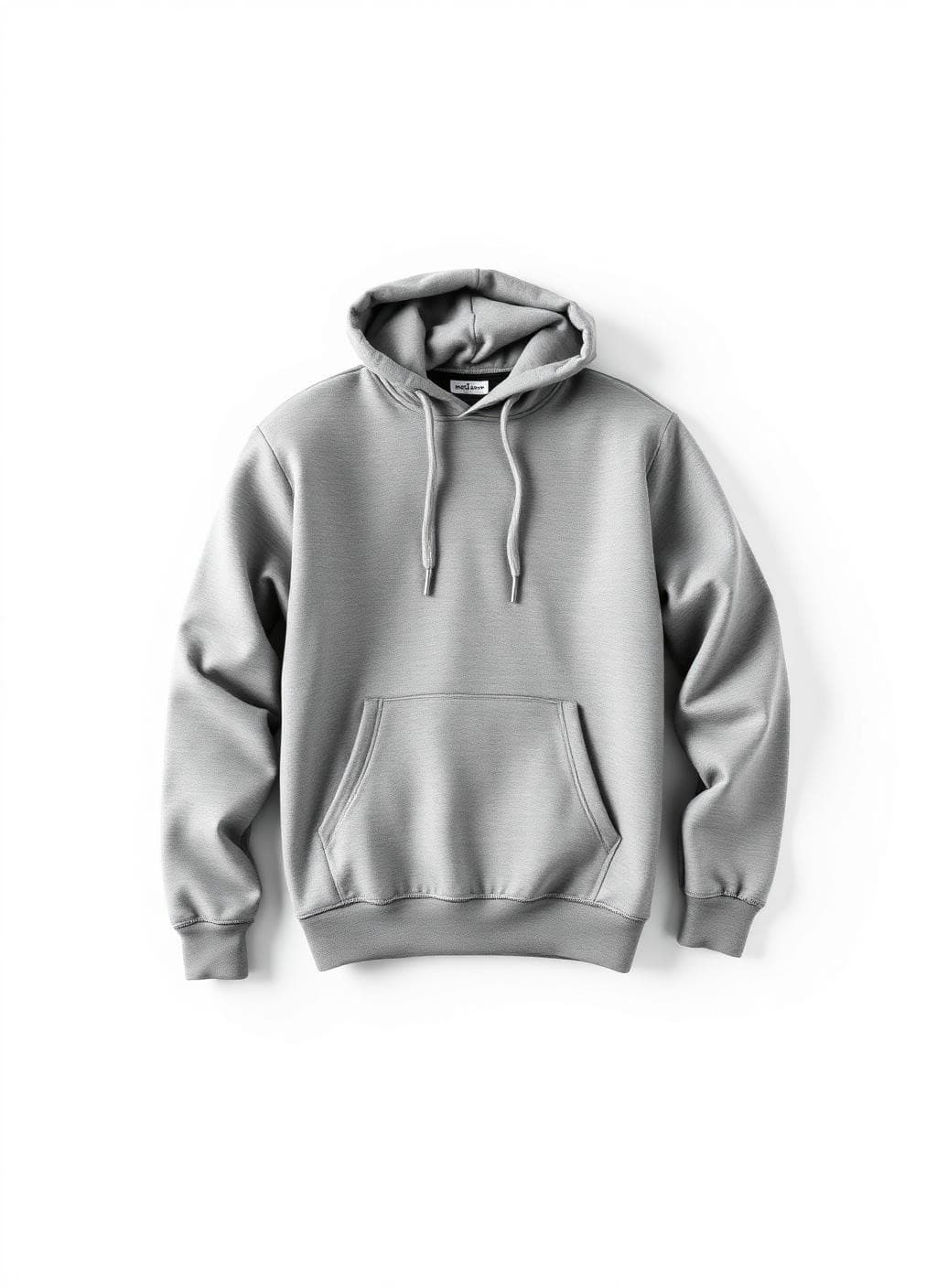 Hoodie en molleton gris chiné