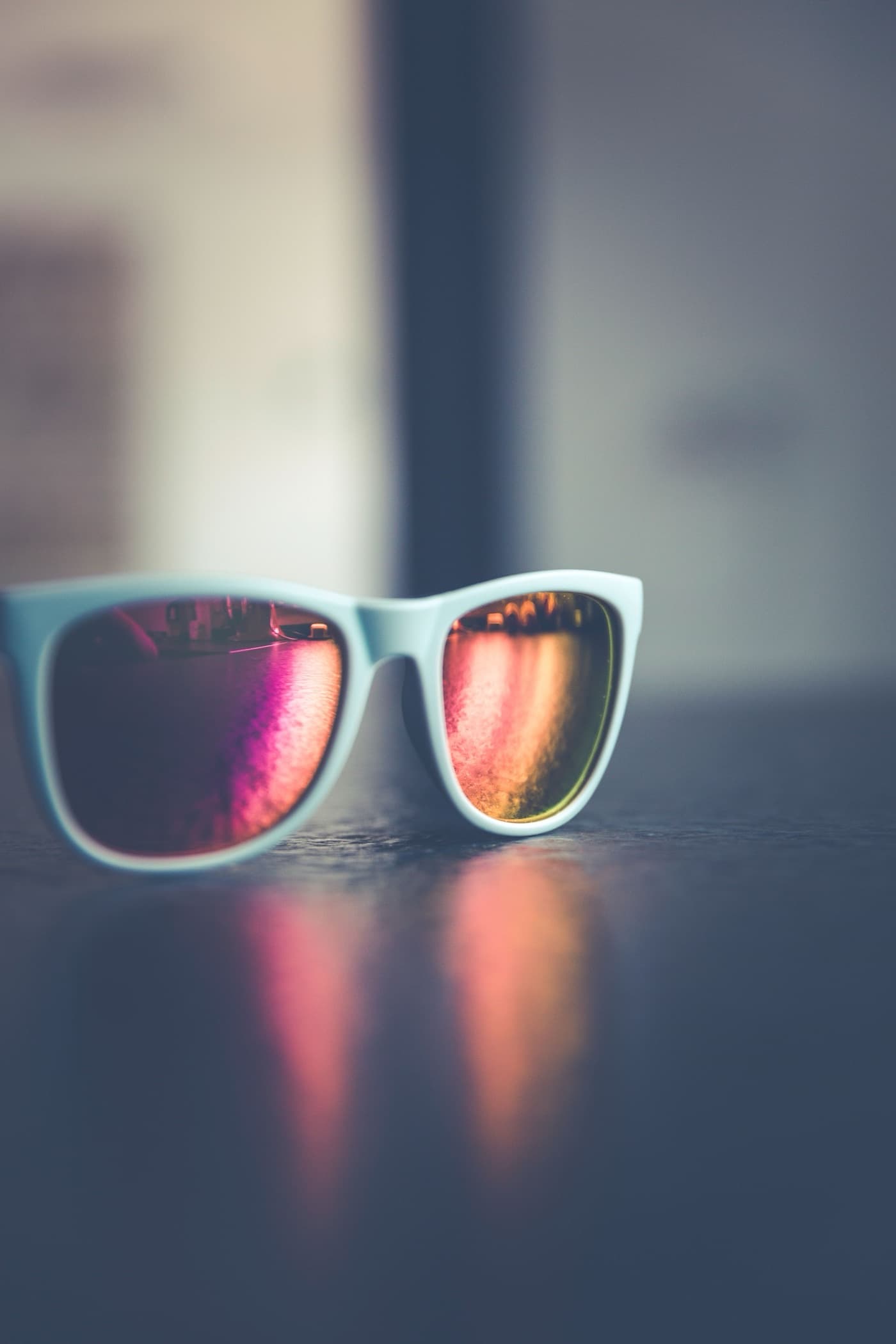 Lunettes de soleil miroir blanches