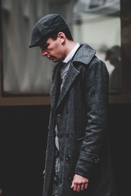 Manteau en laine croisé