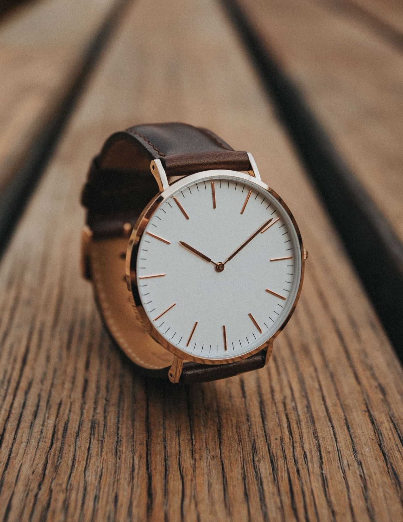 Montre bracelet cuir marron