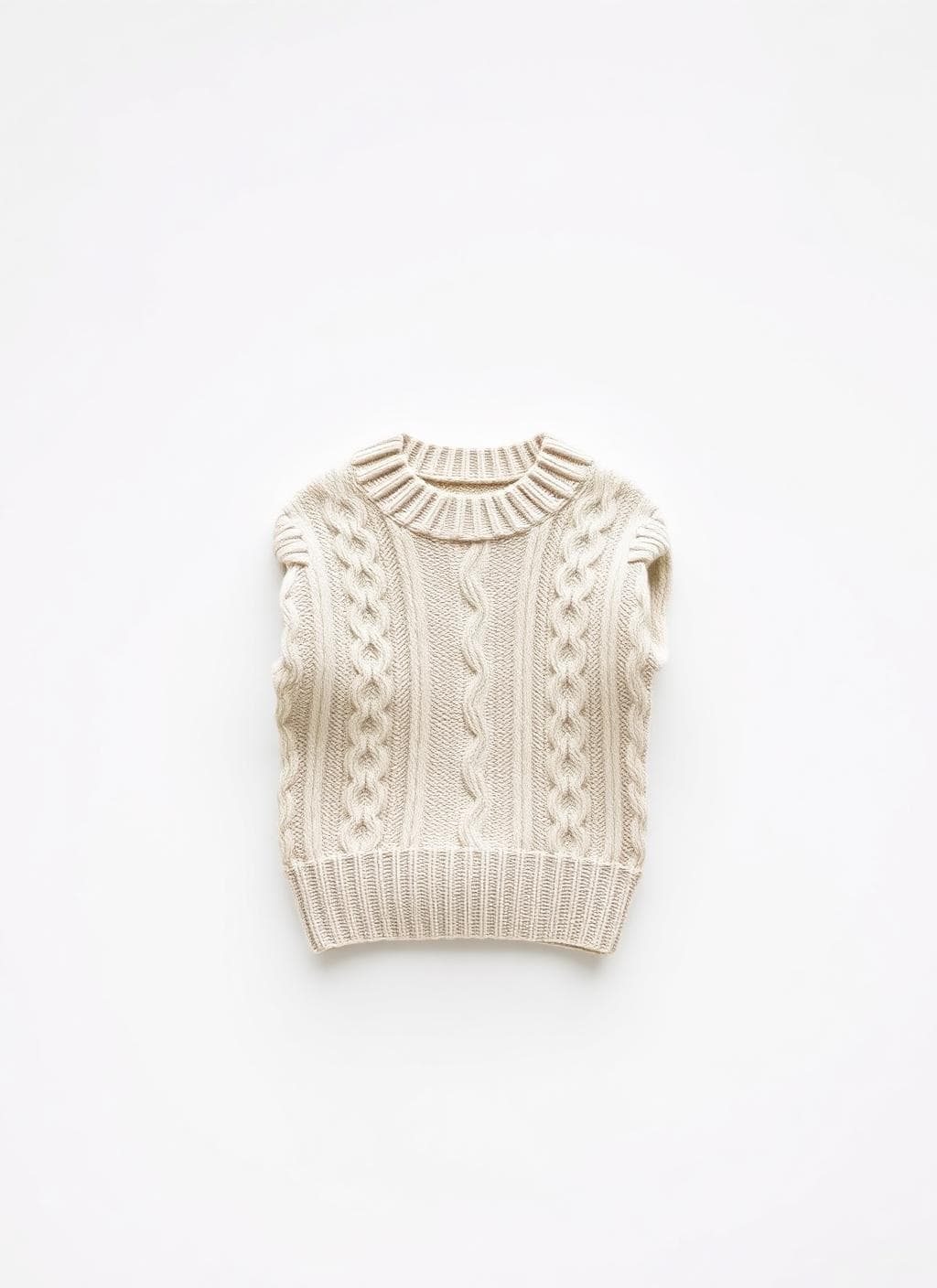 Pull sans manches torsadé