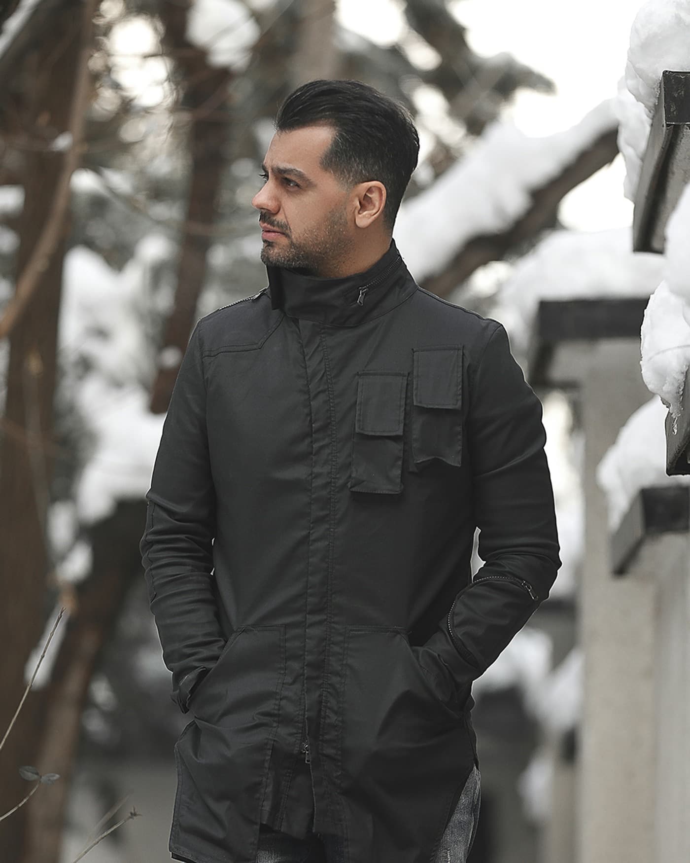 Veste utilitaire noire